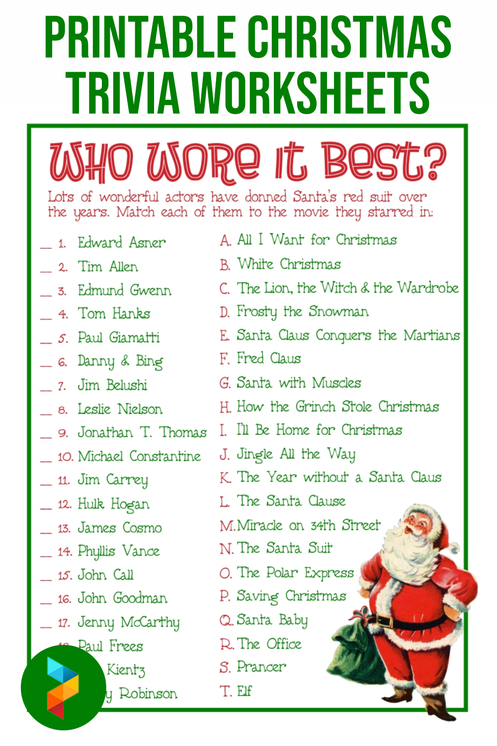 10 Best Printable Christmas Trivia Worksheets Printablee