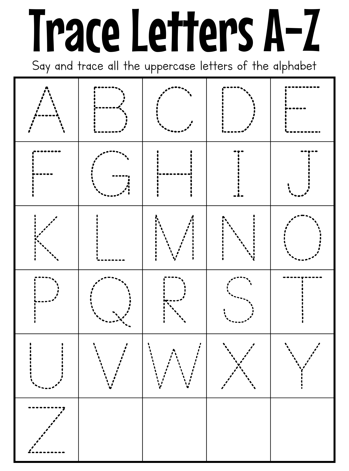 10 Best Printable Traceable Alphabet Worksheets Printablee Letter 