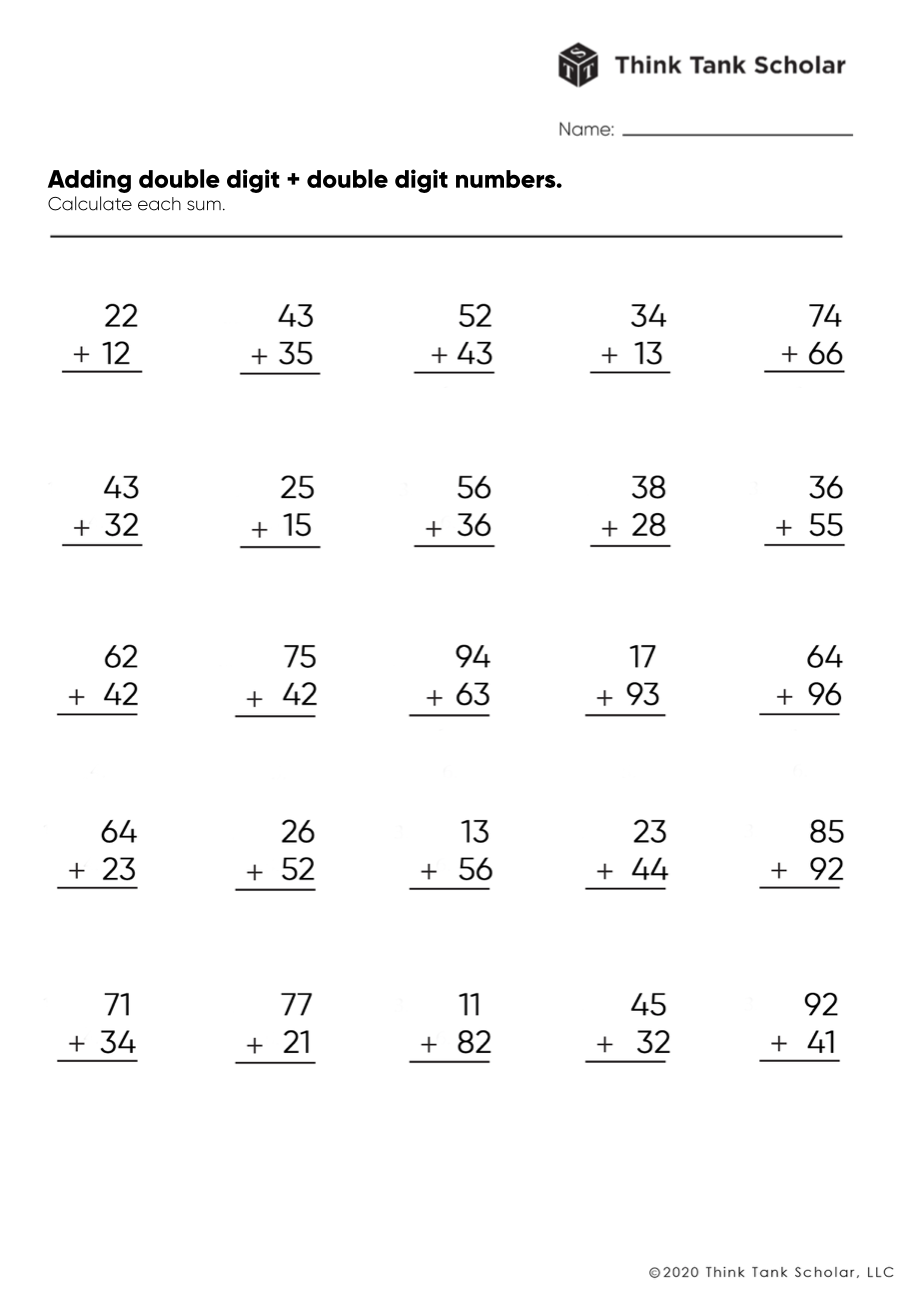 100 Addition Worksheets Free Printable Worksheet School Worksheets 