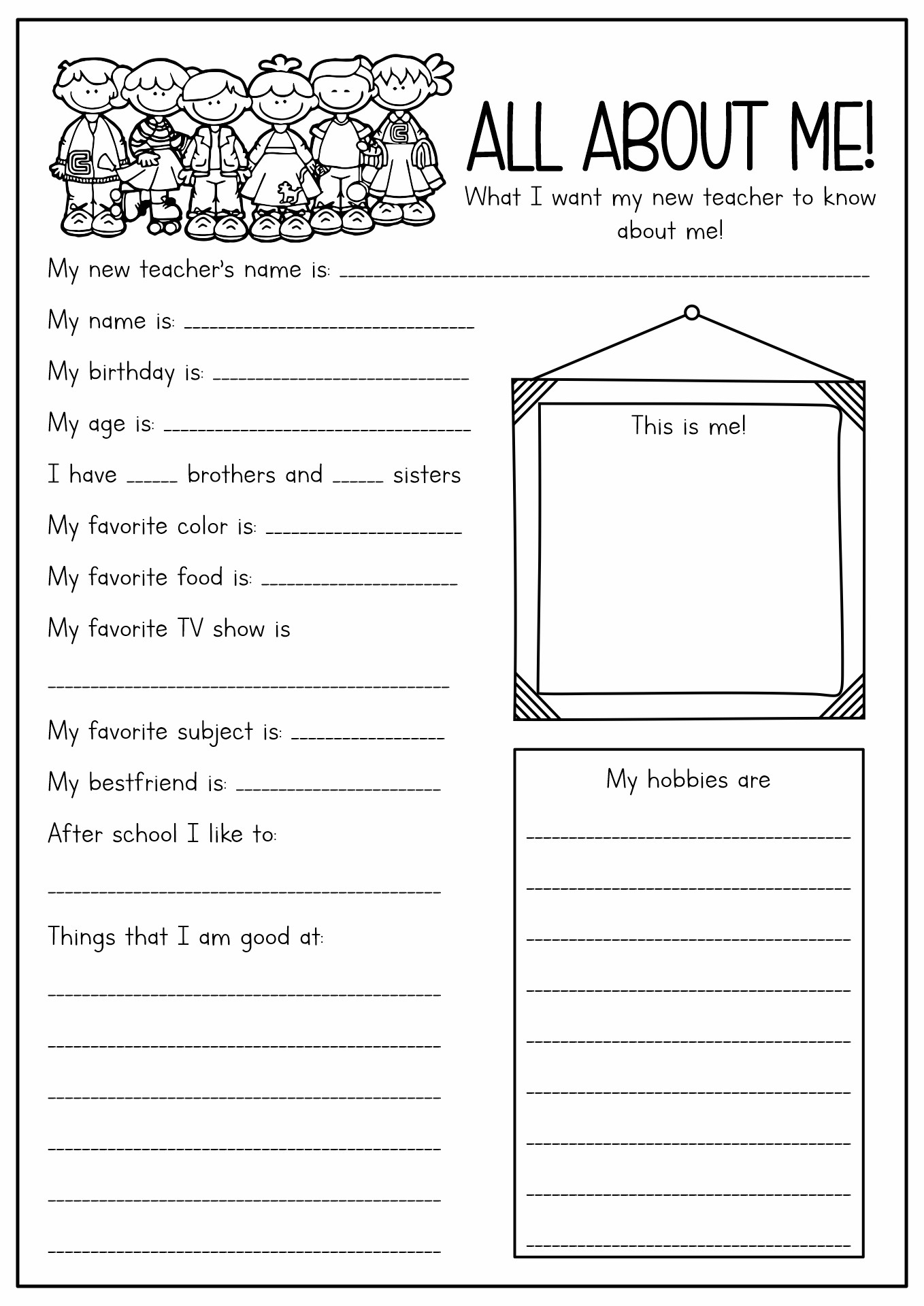 14 All About Me Printable Worksheet For Adults Free PDF At Worksheeto