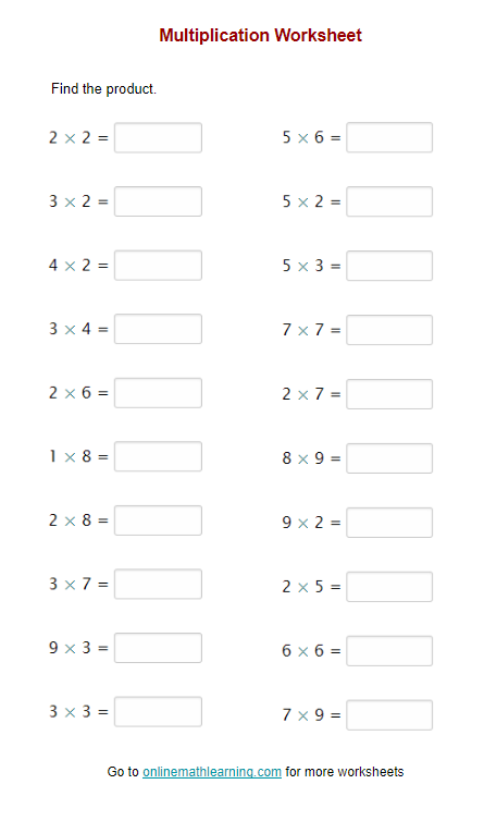 141 Multiplication Worksheets Printable 2nd Grade To 4th Grade 