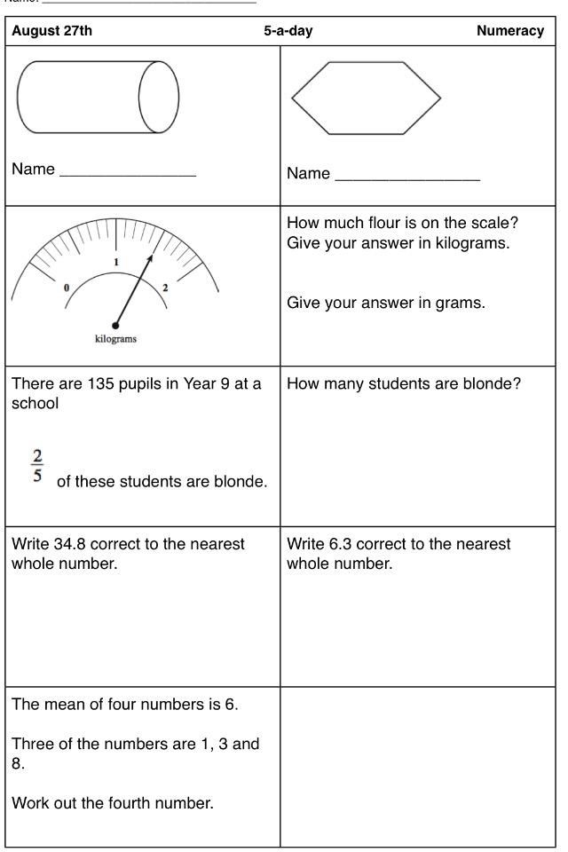 18 Best Images About Corbettmaths 5 a day On Pinterest