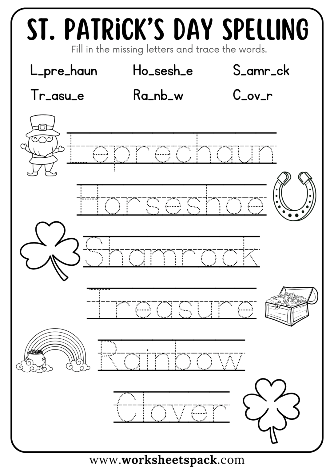 30 Best Free St Patrick s Day Worksheets Bundle Worksheetspack