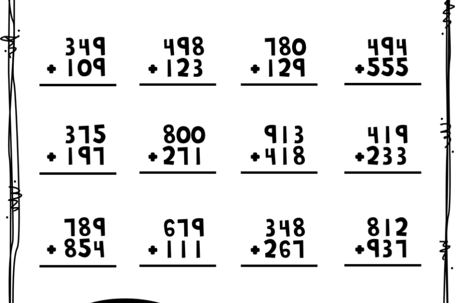 3rd Grade Math Worksheets TutorOcean Worksheets Library