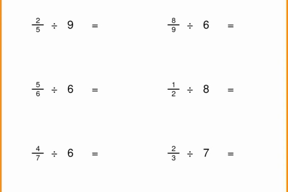 48 Dividing Fractions Worksheet Pdf Chessmuseum Template Library