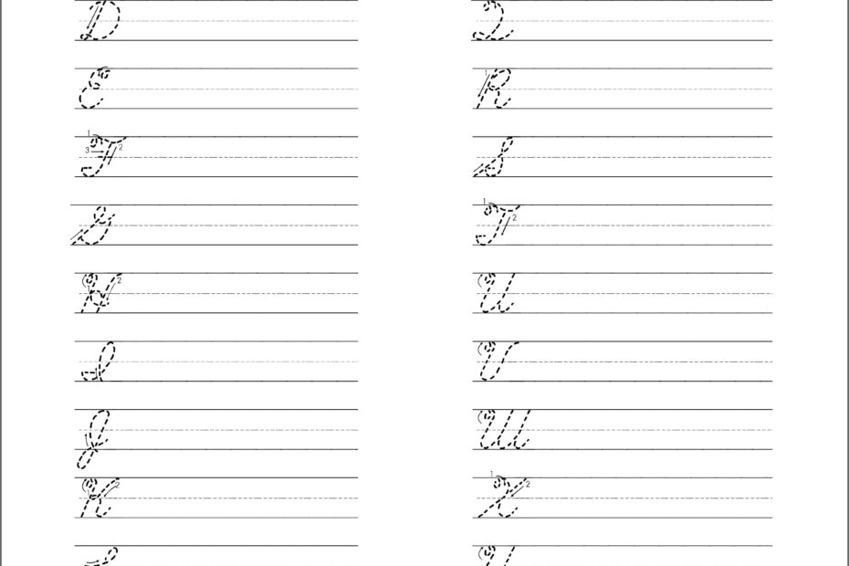5 Printable Cursive Handwriting Worksheets For Beautiful Penmanship