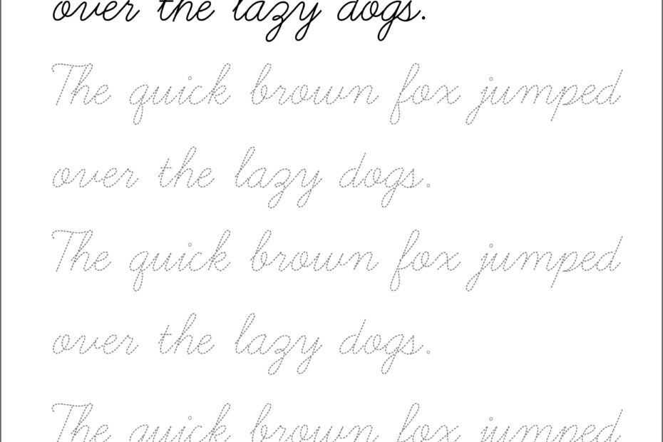 5 Printable Cursive Handwriting Worksheets For Beautiful Penmanship