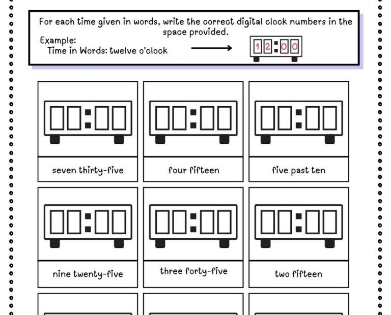 60 Free Telling Time Worksheets Teach Prints