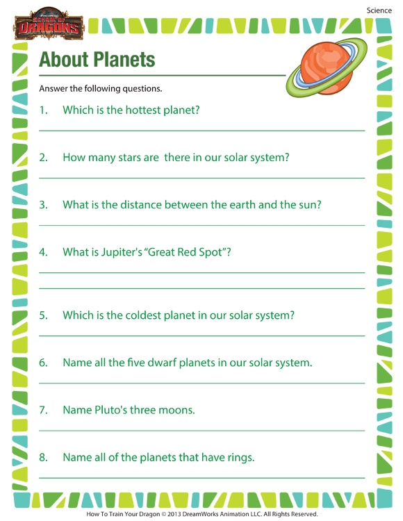 About Planets Science Printable 5th Grade AlphabetWorksheetsFree
