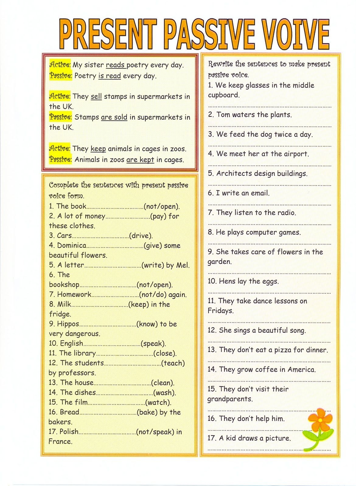 Active Passive Voice Worksheet Pro Worksheet