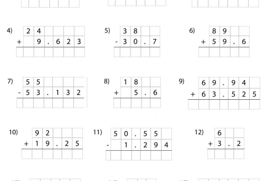 Adding And Subtracting Decimals Worksheets Pdf Printable Worksheets
