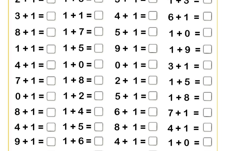 Adding Drills Worksheet 50 Questions PDF Printable 51 OFF