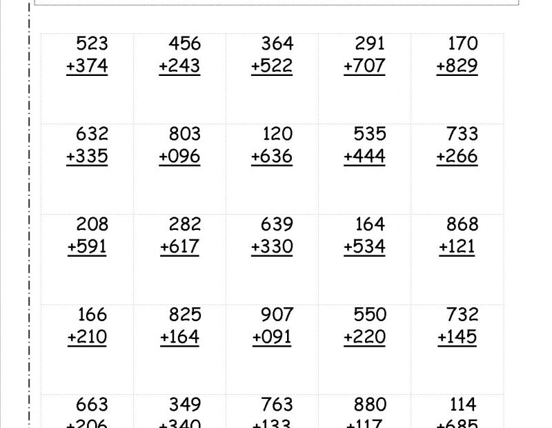 Adding Hundreds Worksheet Math Worksheets Printable