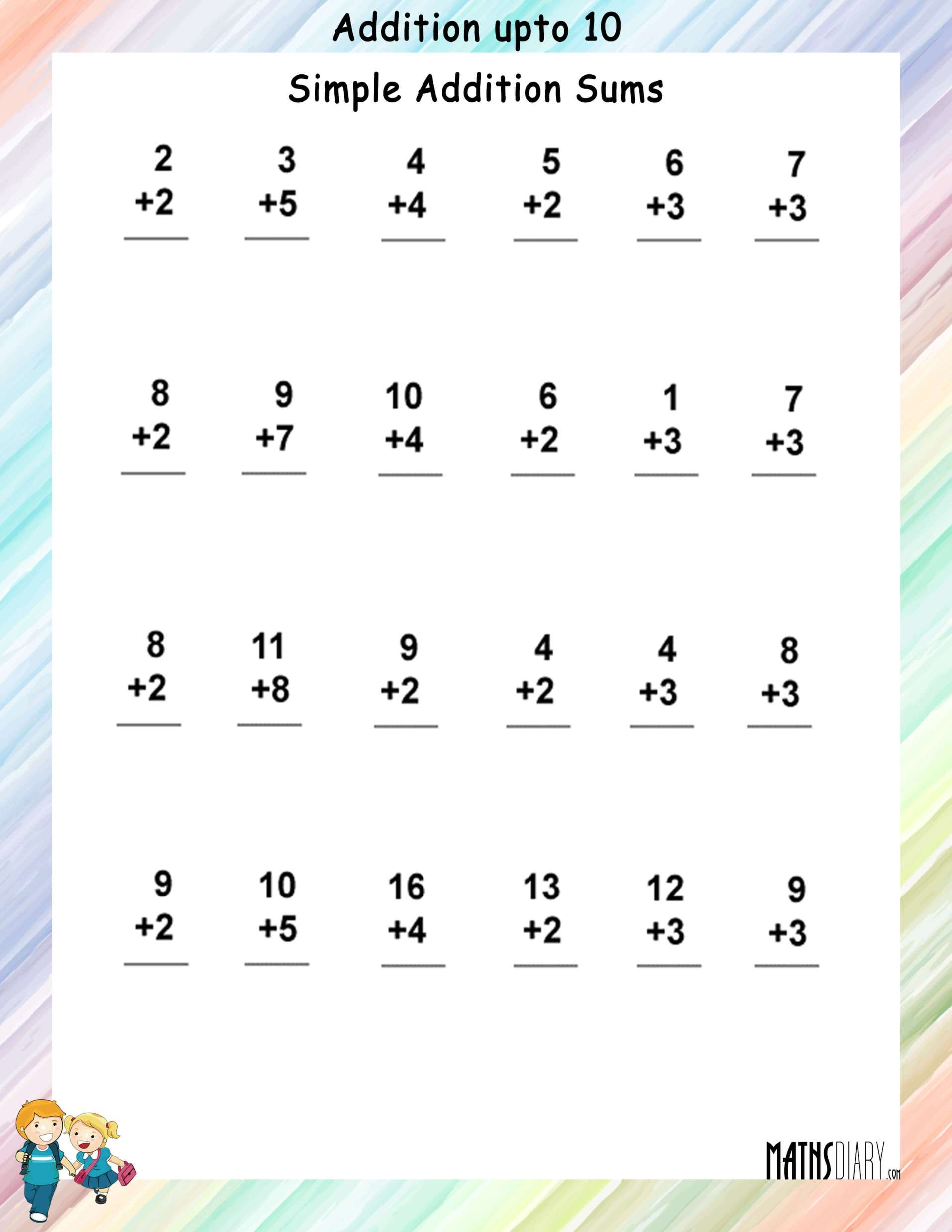 Addition LKG Math Worksheets Worksheets Library