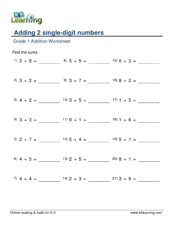Addition Worksheet 6 Examples Format Pdf Worksheets Library