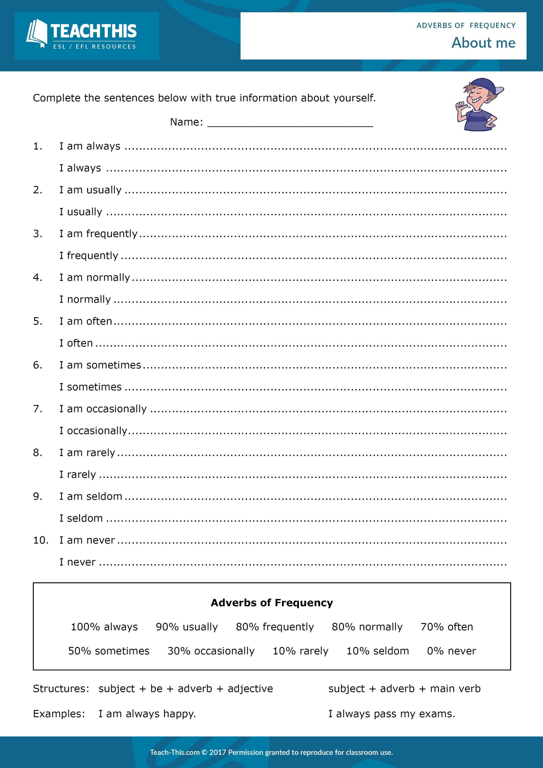 Adverb Of Frequency Worksheet Engaging Worksheet Activities