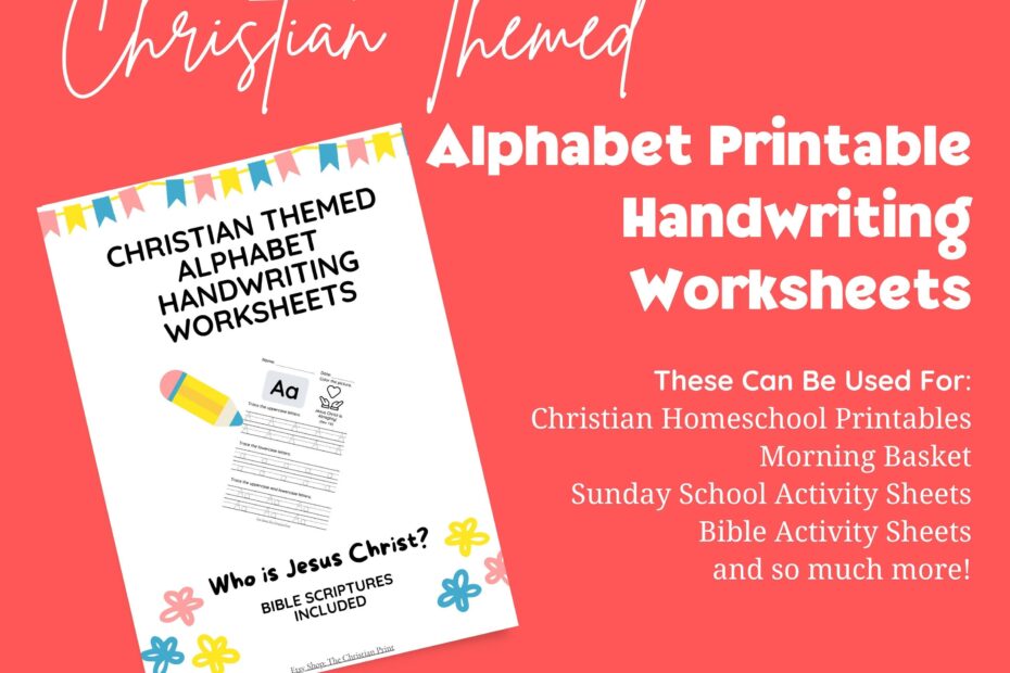 Alphabet Activities Christian Education Tracing Worksheets Kindergarten