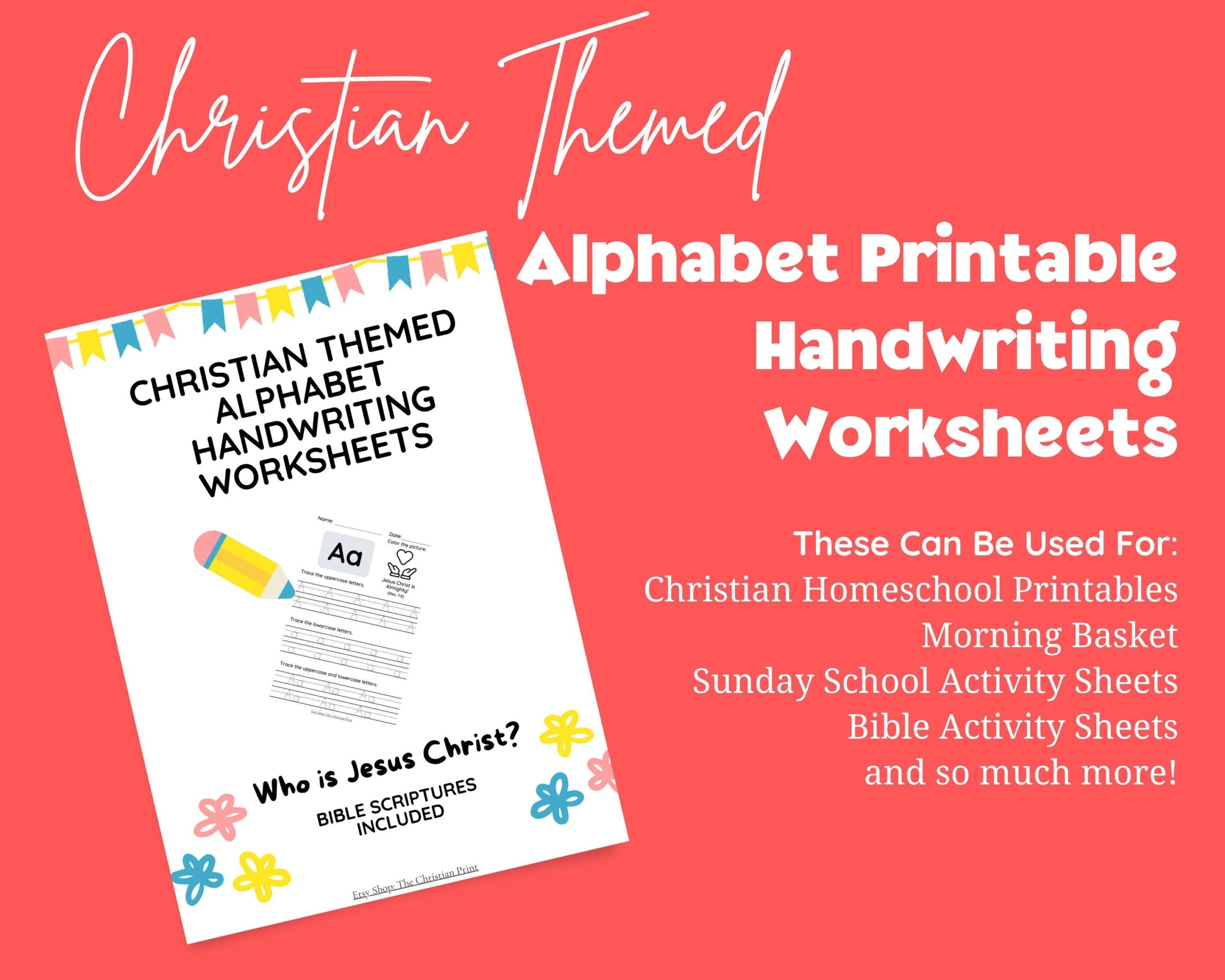 Alphabet Activities Christian Education Tracing Worksheets Kindergarten 