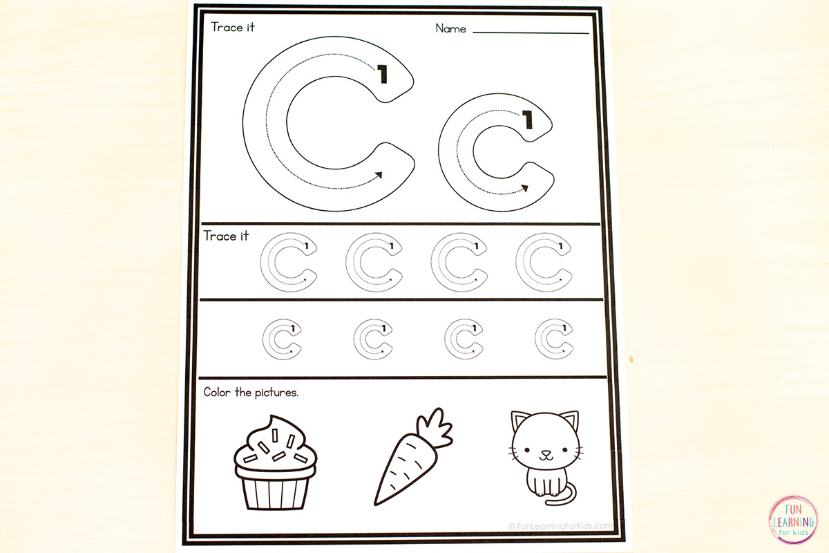 Alphabet Letter Tracing Worksheets To Learn Letter Formation