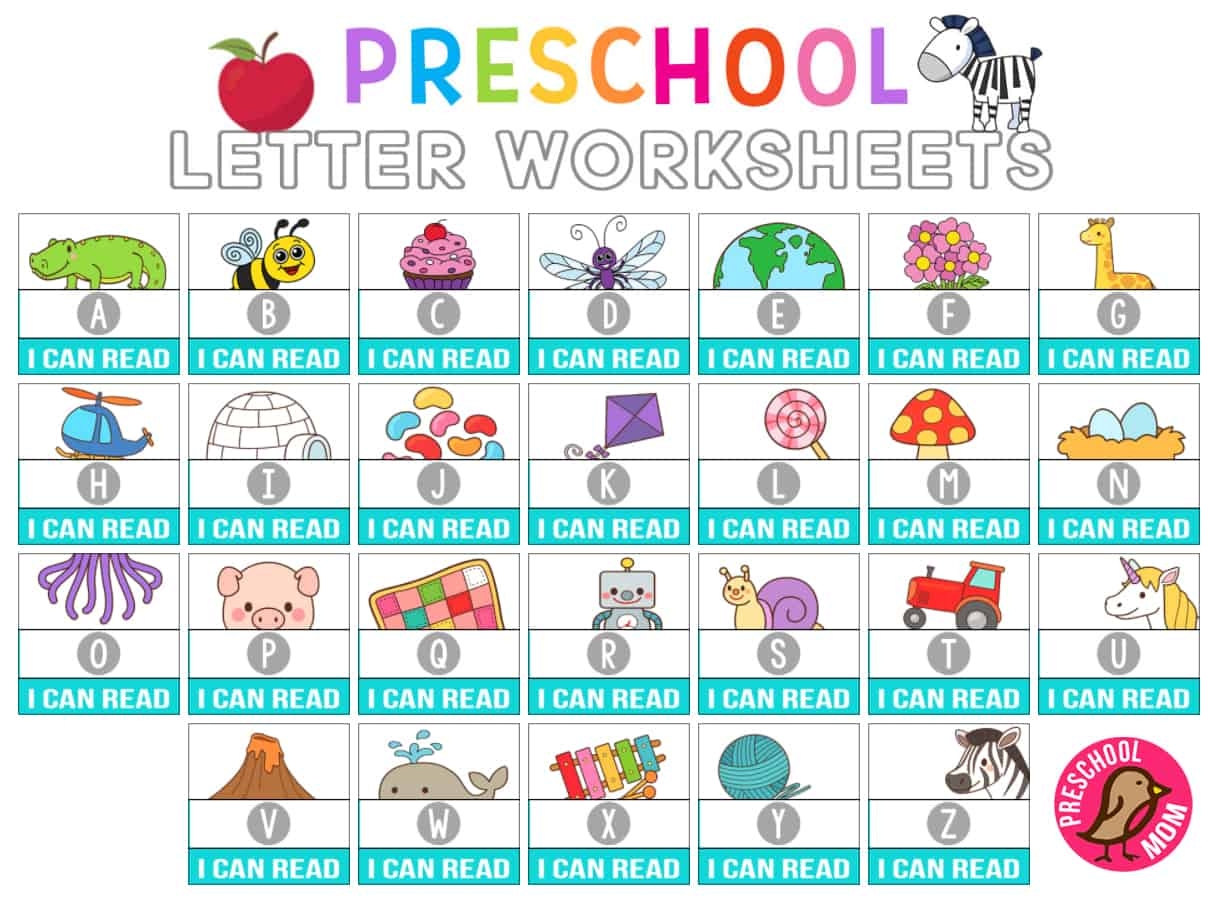 Alphabet Printables Preschool Mom Worksheets Library