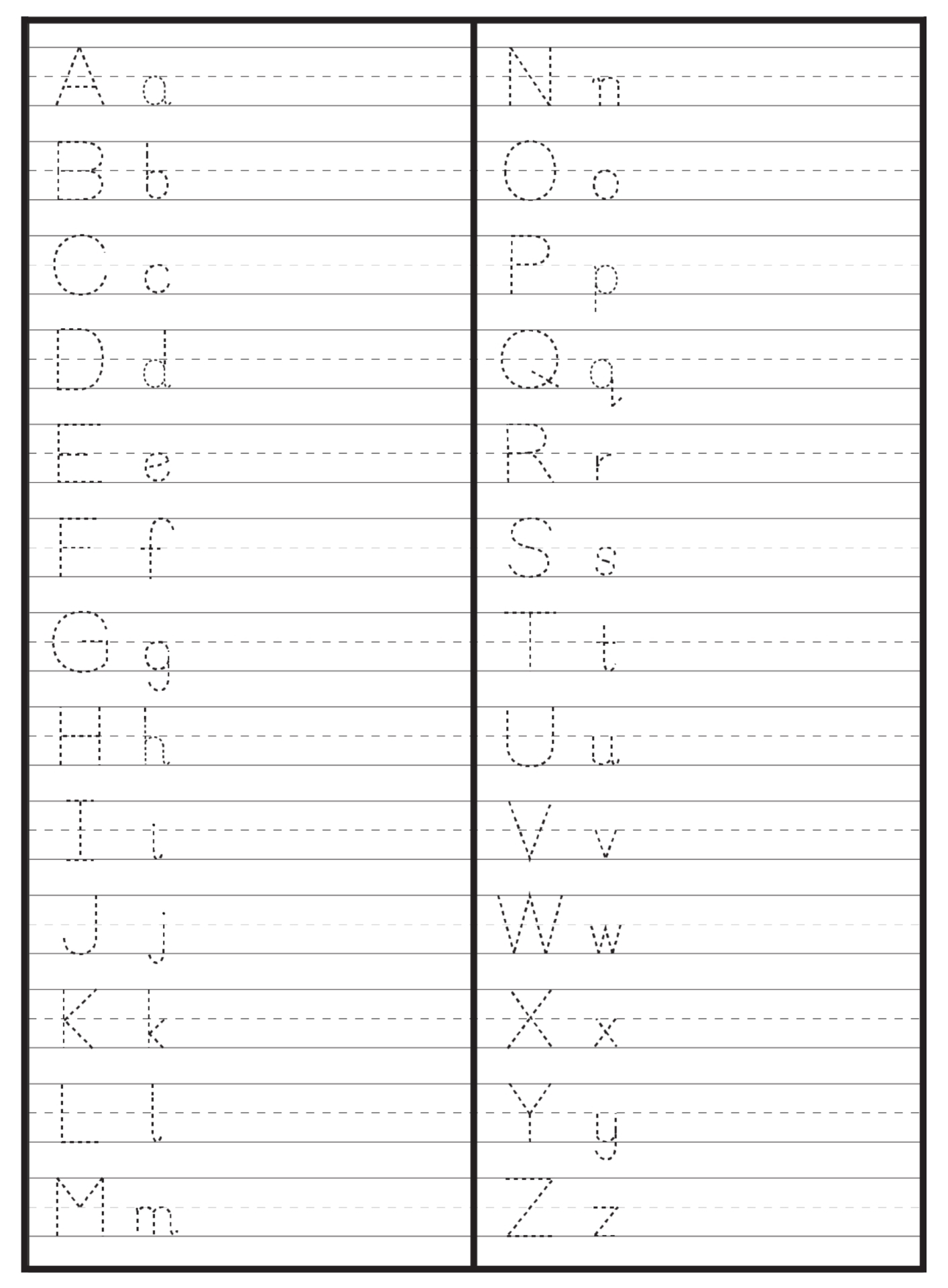 Alphabet Worksheets AZ 10 Free PDF Printables Printablee