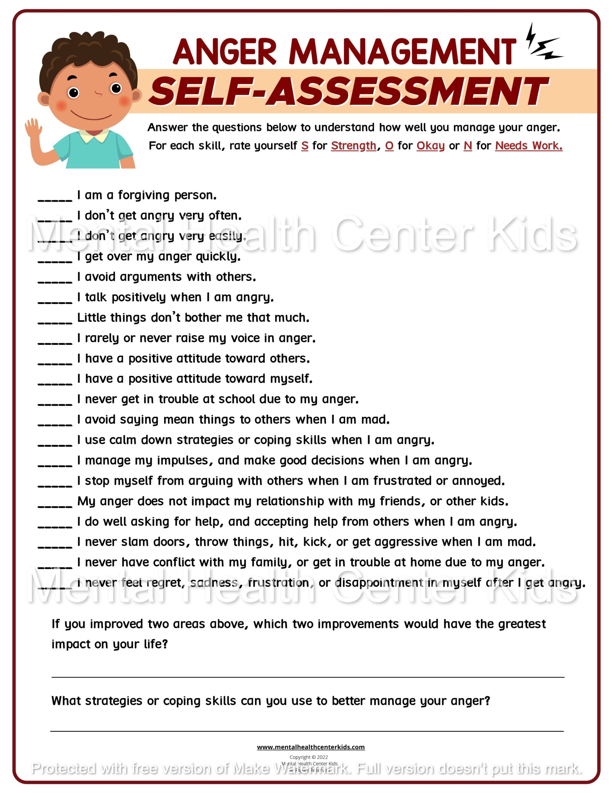 Anger Management Worksheets Worksheets Library