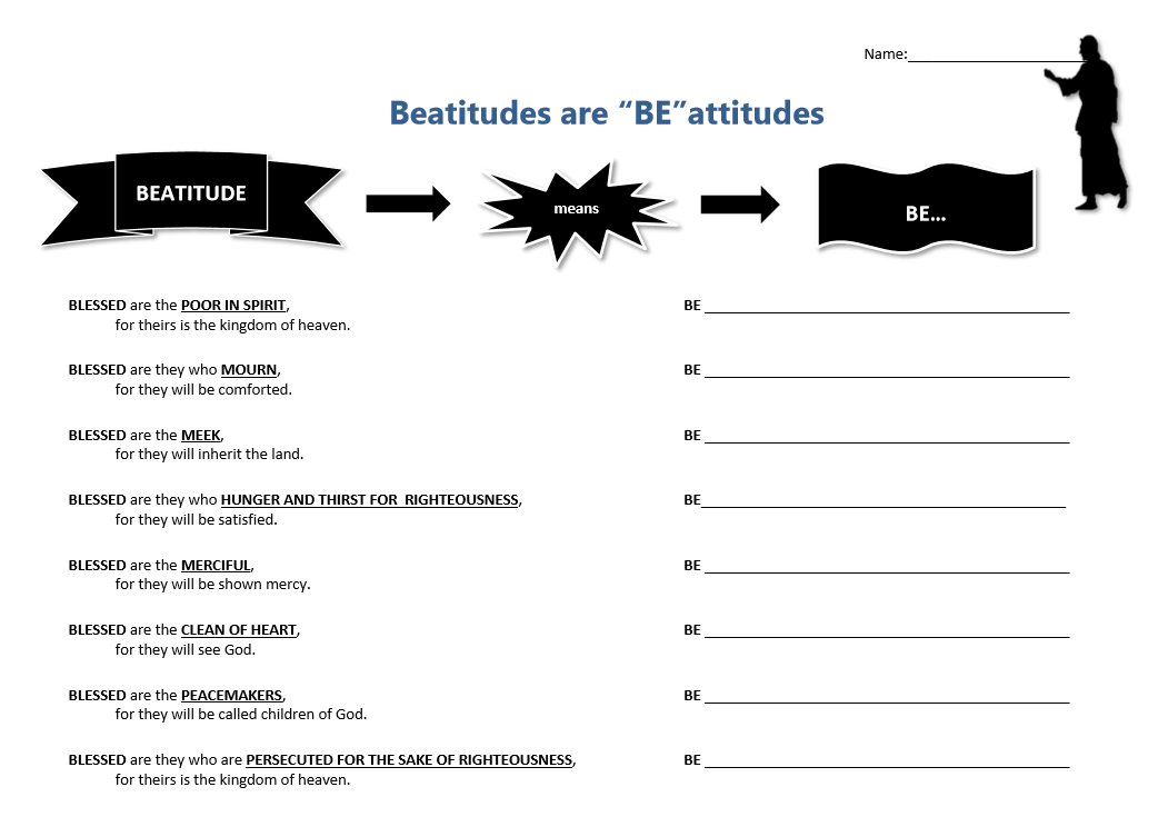 Beatitudes Worksheet pdf