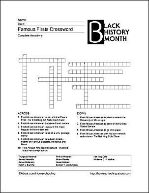 Black History Month Printable Worksheets And Activities For Kids 