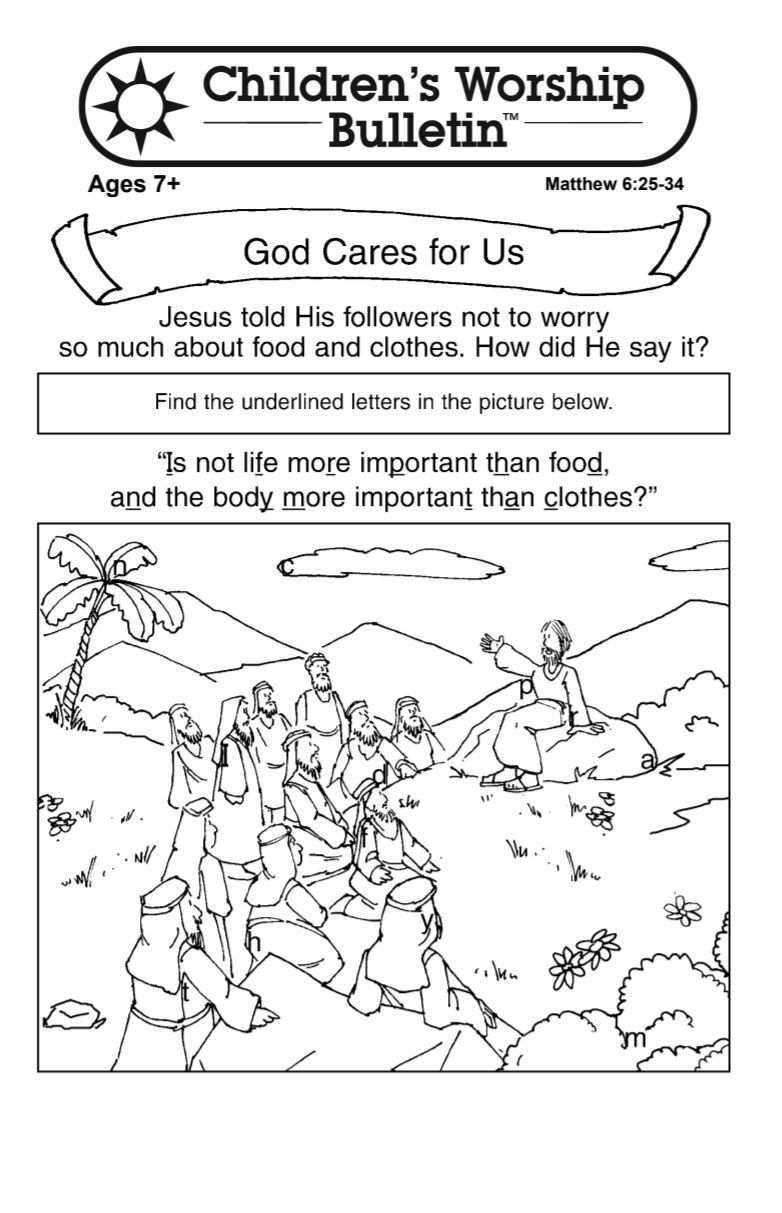 Church Bulletin For Kids Free Printable Eileen T Evans