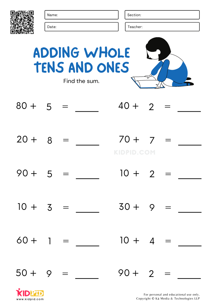 Combine Tens Ones Worksheets For Grade 1 Kidpid Combine Tens Ones Worksheets For Grade 1 Kidpid
