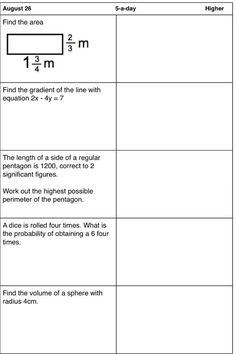 Corbettmaths 5 a day