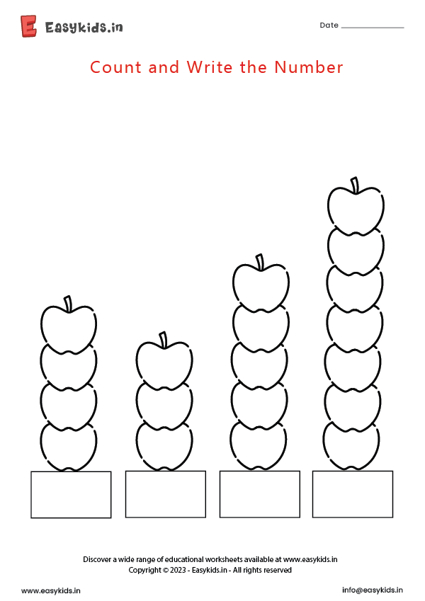 Count And Write Nursery Worksheet Worksheet Worksheets Library