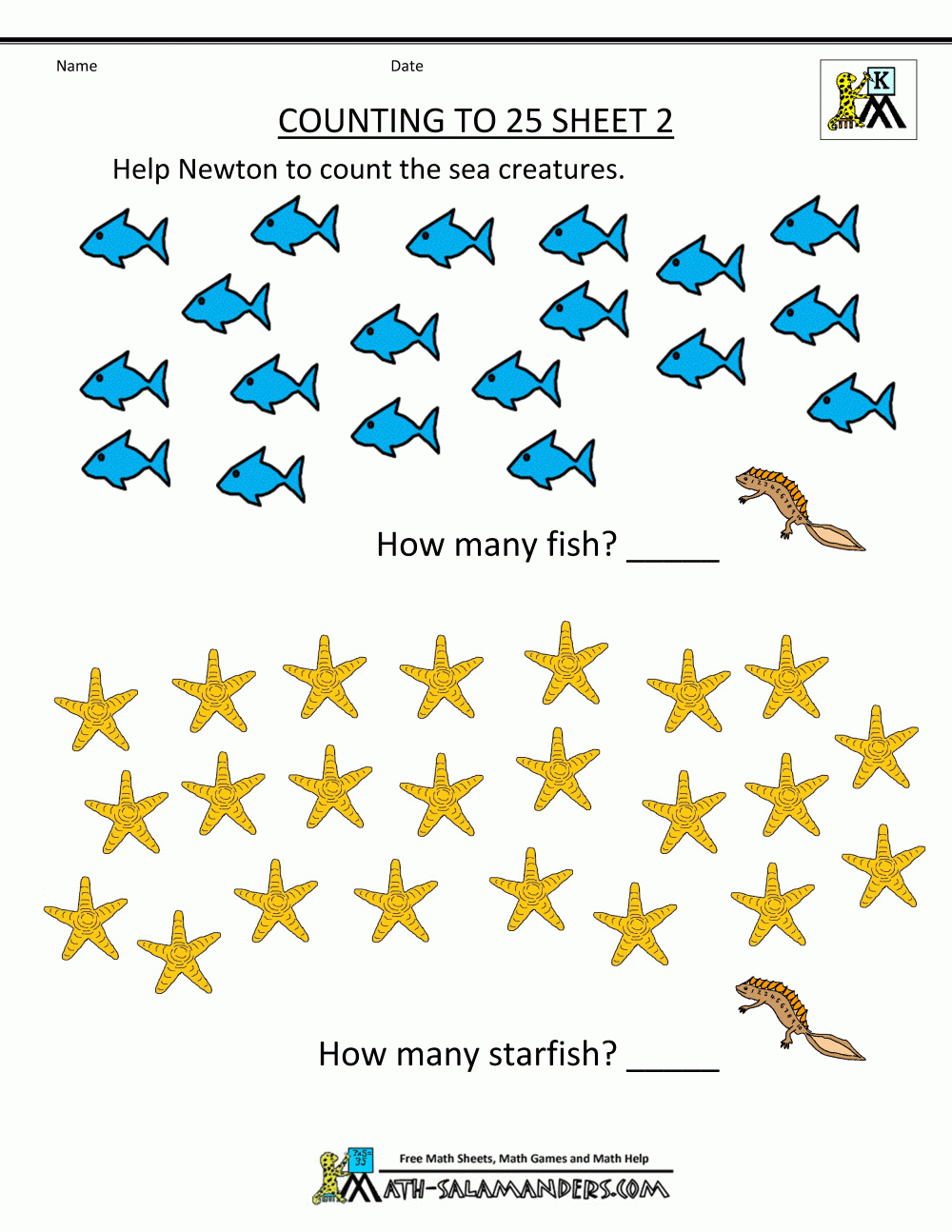 Counting Worksheets Kindergarten Printable