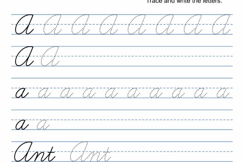 Cursive Letter Handwriting Practice Sheets Infoupdate