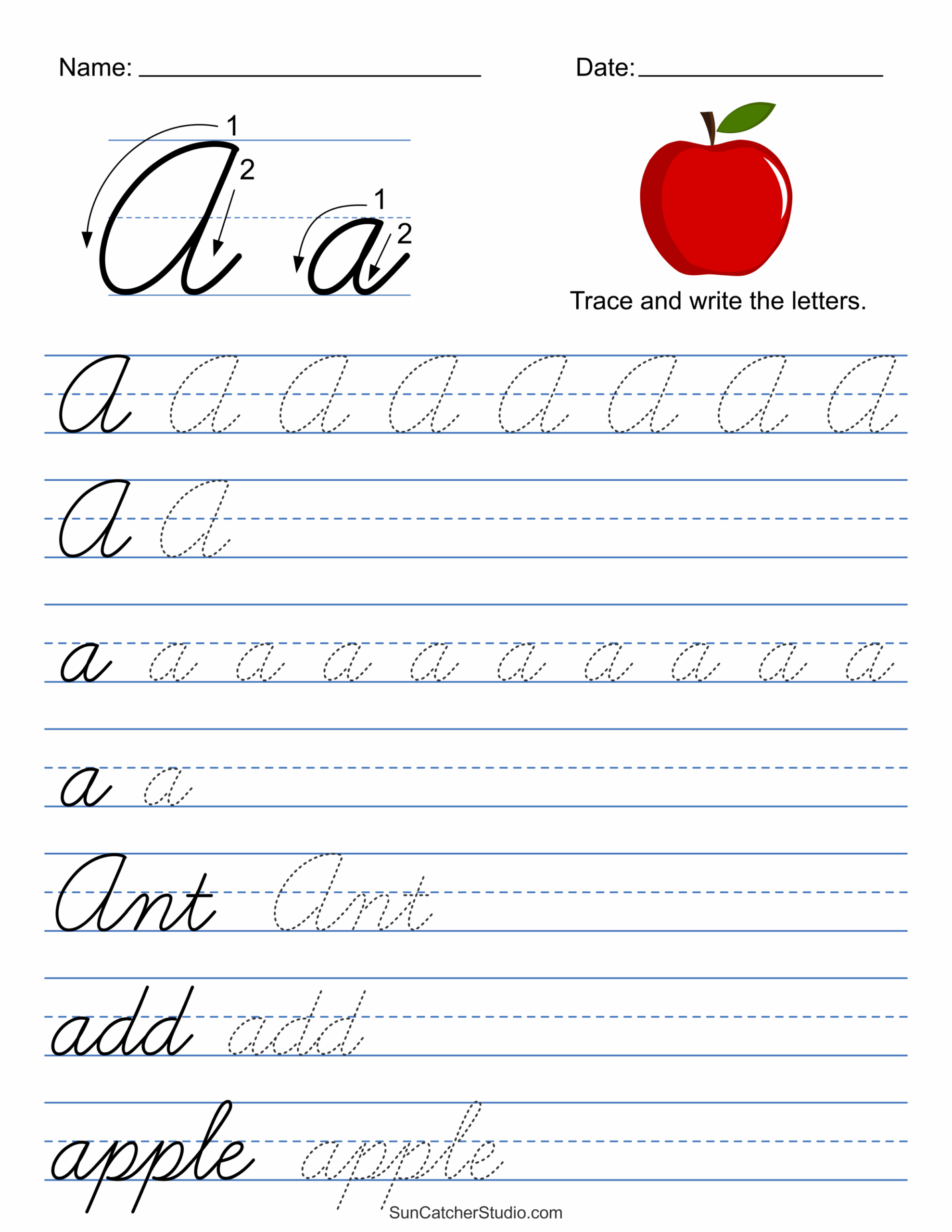 Cursive Letter Handwriting Practice Sheets Infoupdate