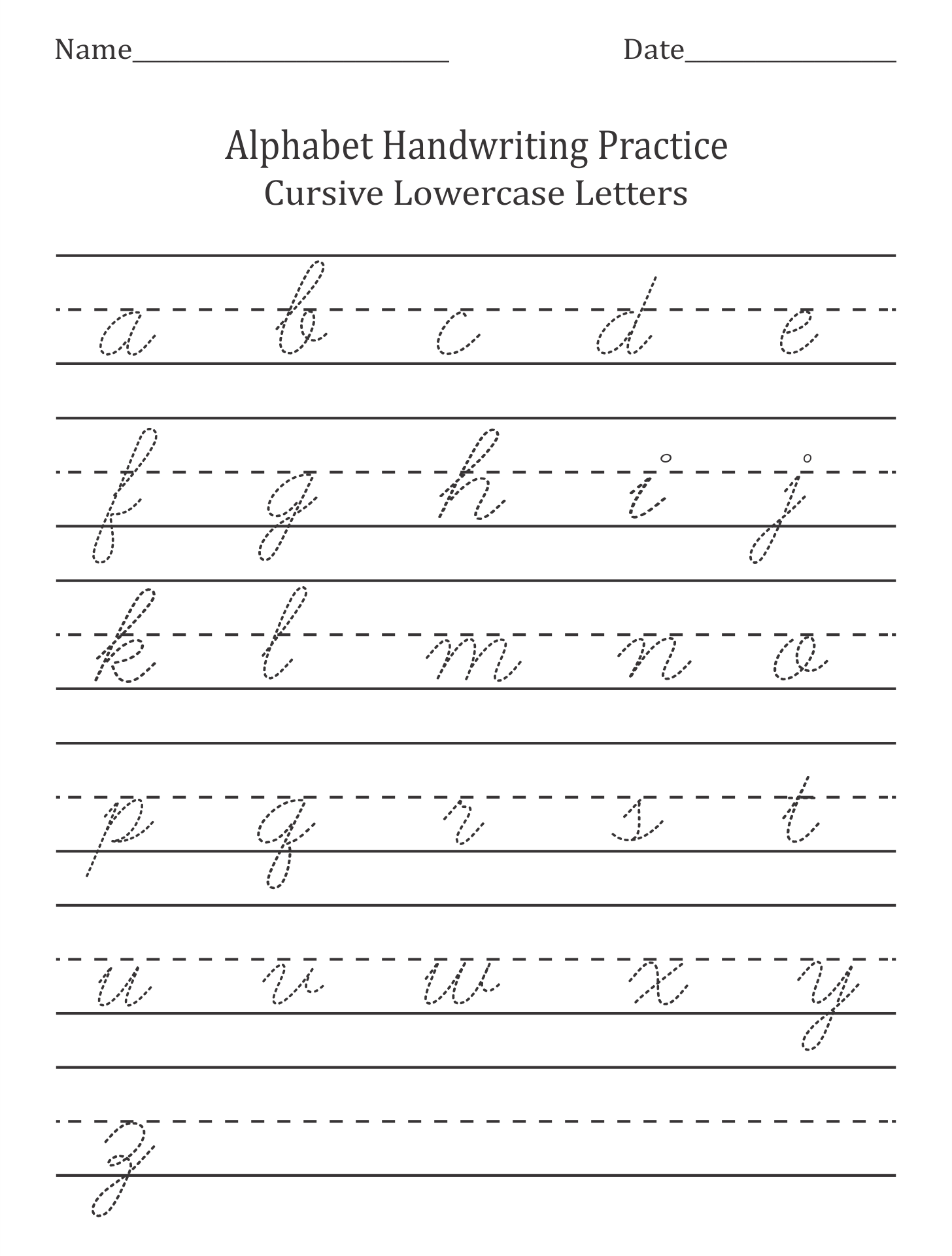 Cursive Writing Practice Printable Worksheets Printable Worksheets