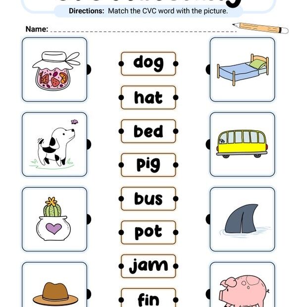 CVC Words Flashcards PDF Kindergarten CVC Printable 49 OFF