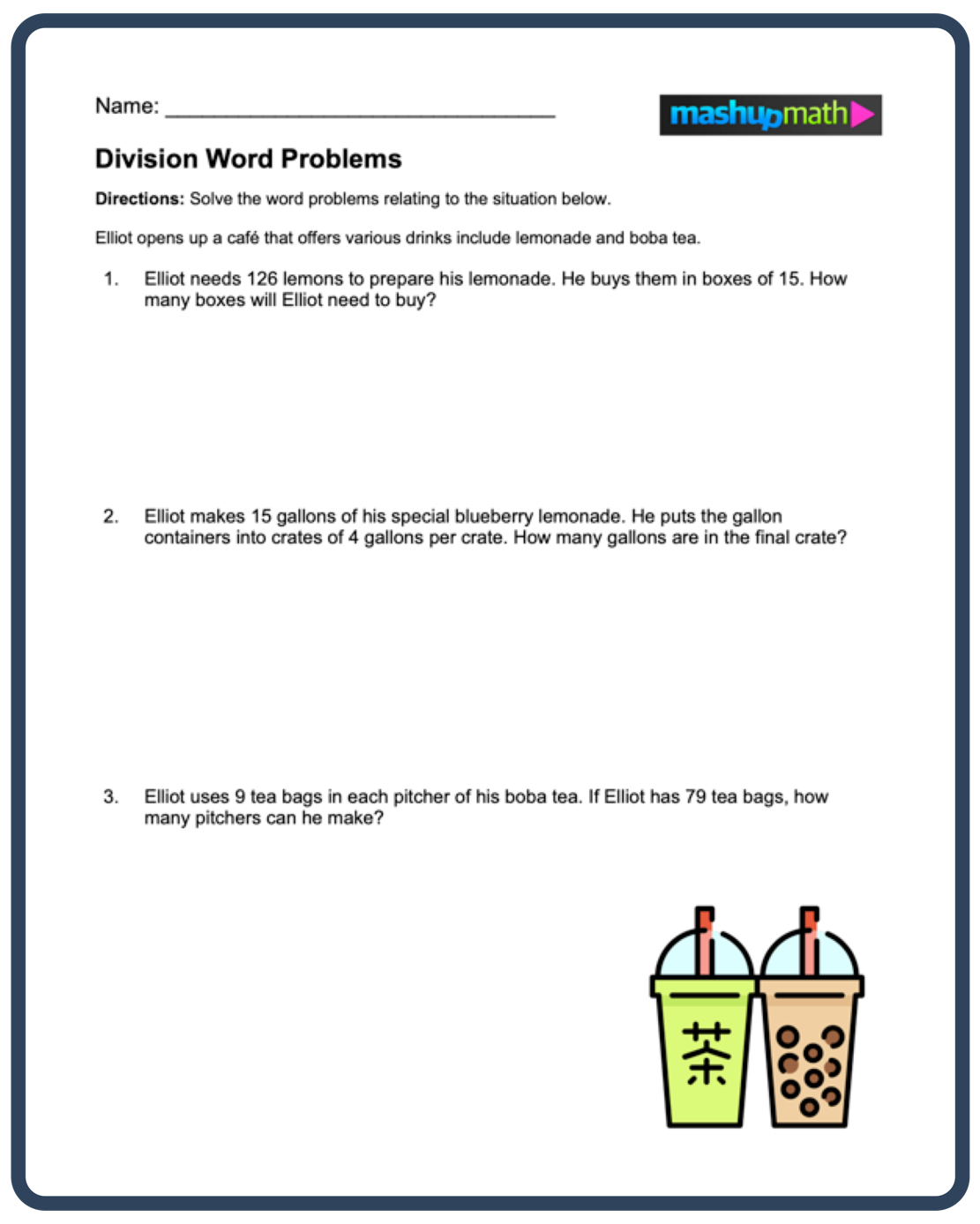 Division Word Problems Free Worksheets For Grades 3 5 Mashup Math Division Word Problems Free Worksheets For Grades 3 5 Mashup Math