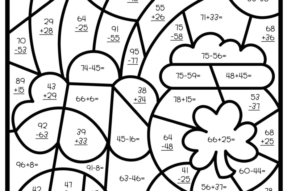 Double Digit Addition Coloring Pages Coloring Home