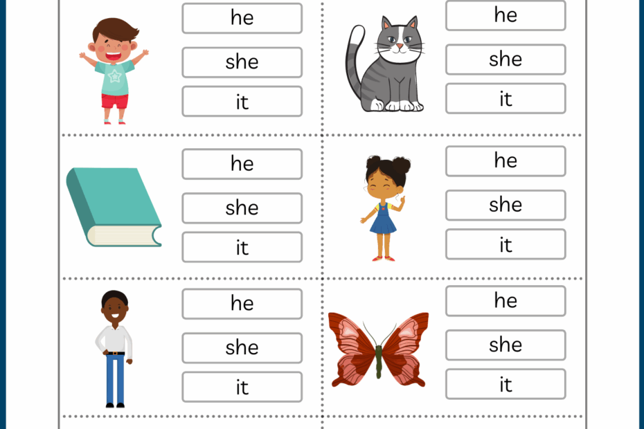 Download These Pronoun Worksheets And Use Them In Class Today Below
