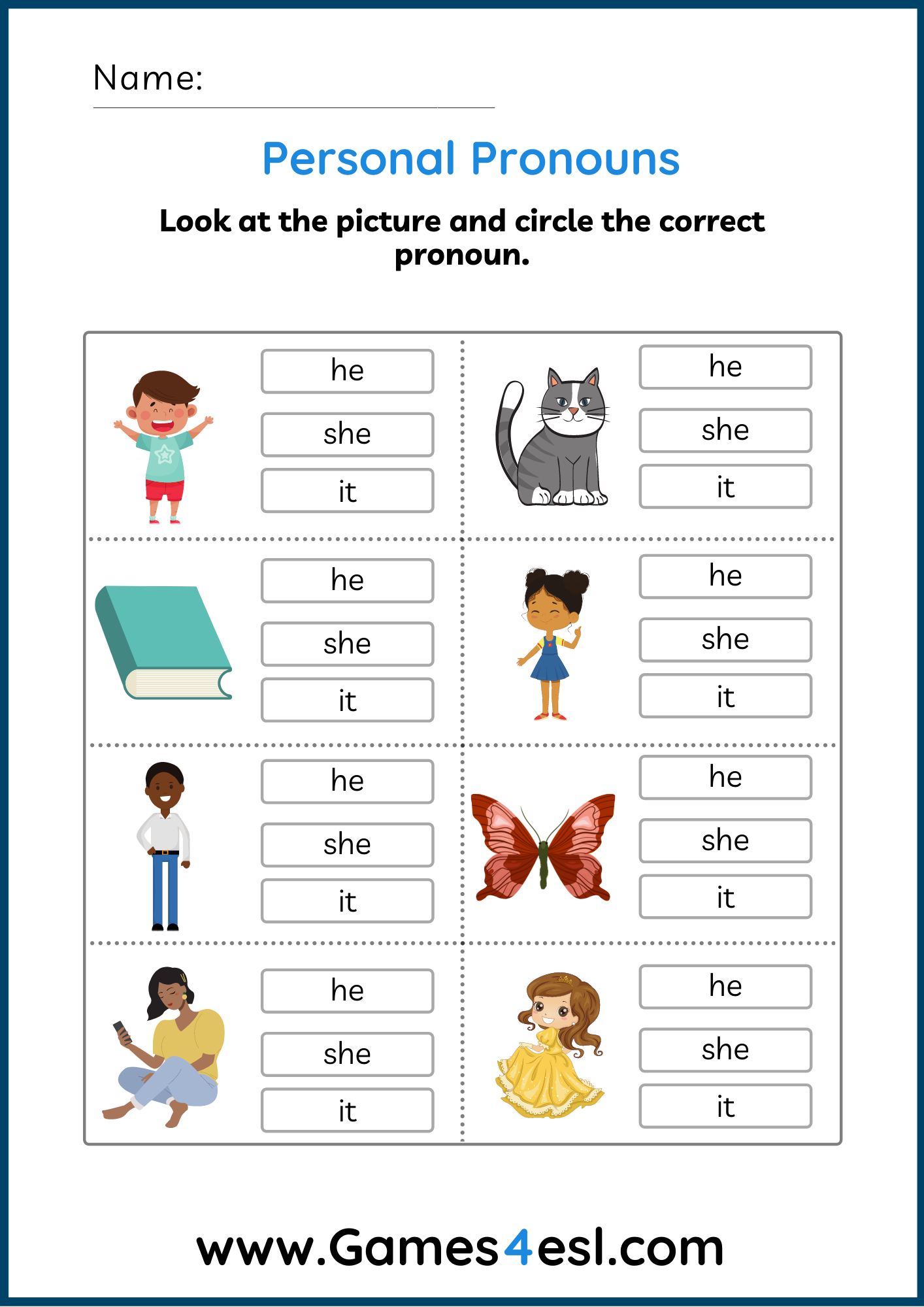 Download These Pronoun Worksheets And Use Them In Class Today Below 