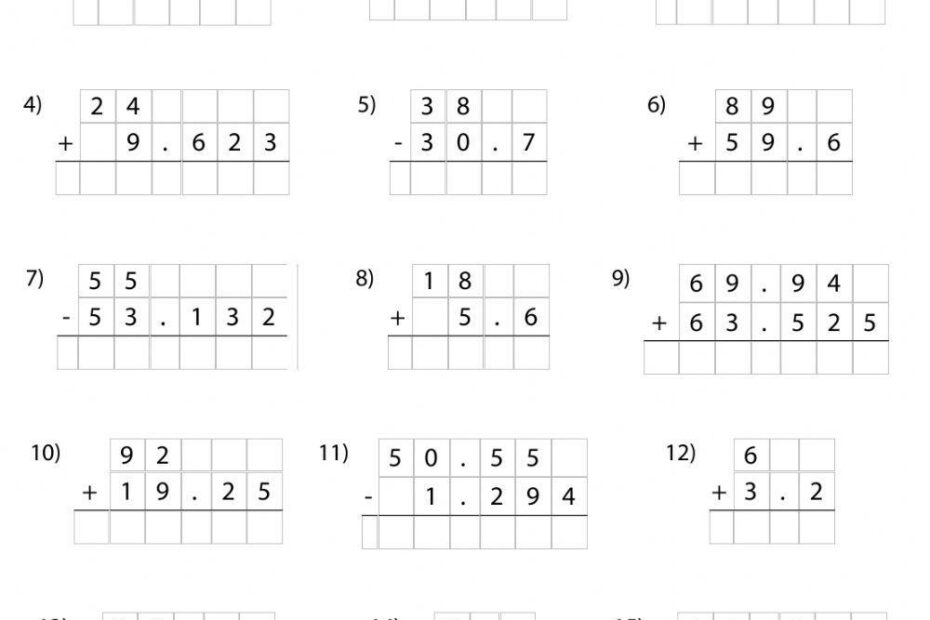 Dynamic Decimal Practice Adding And Subtracting Decimals Worksheets