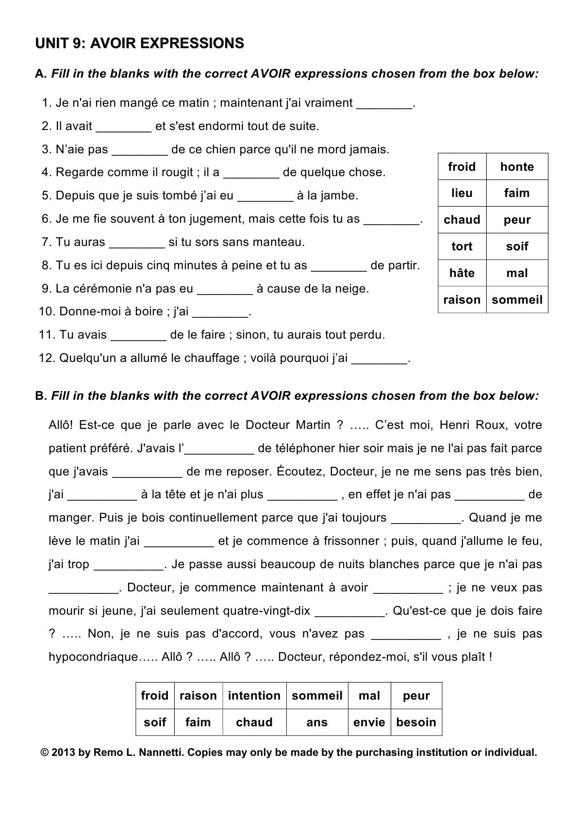 English Grammar Practice Worksheets