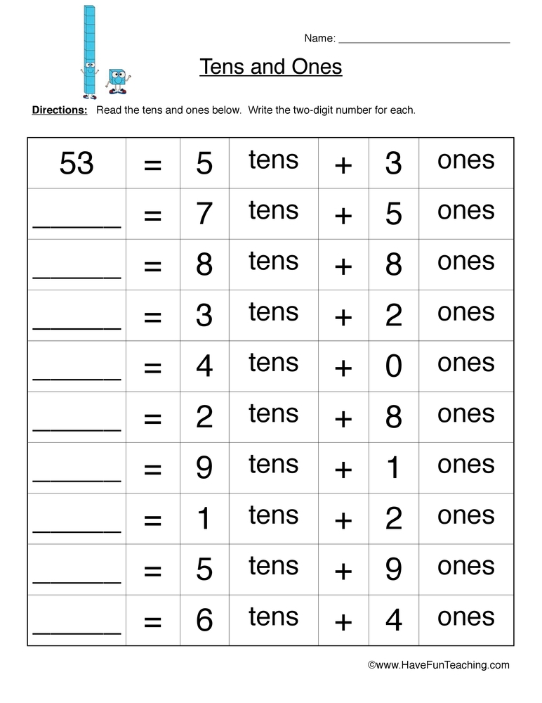 Expanded Form Worksheets Hundreds Tens And Ones Teaching 