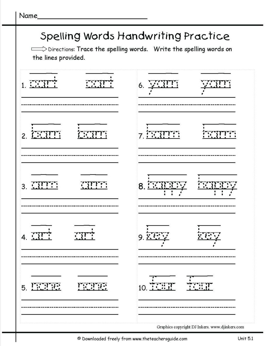 First Grade Printable Worksheets