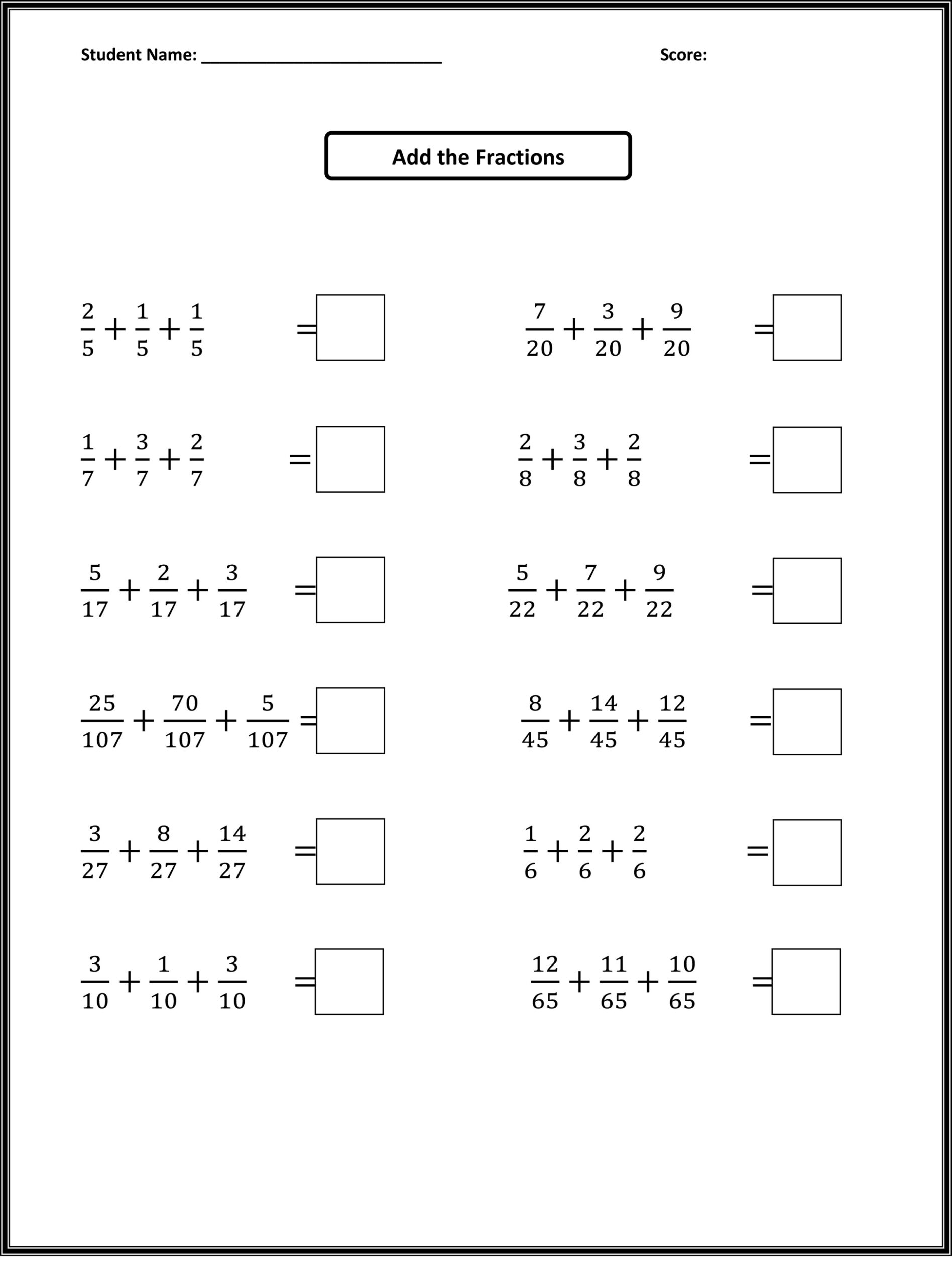 Fourth Grade Math Worksheets With Mixed Review Learning Printable