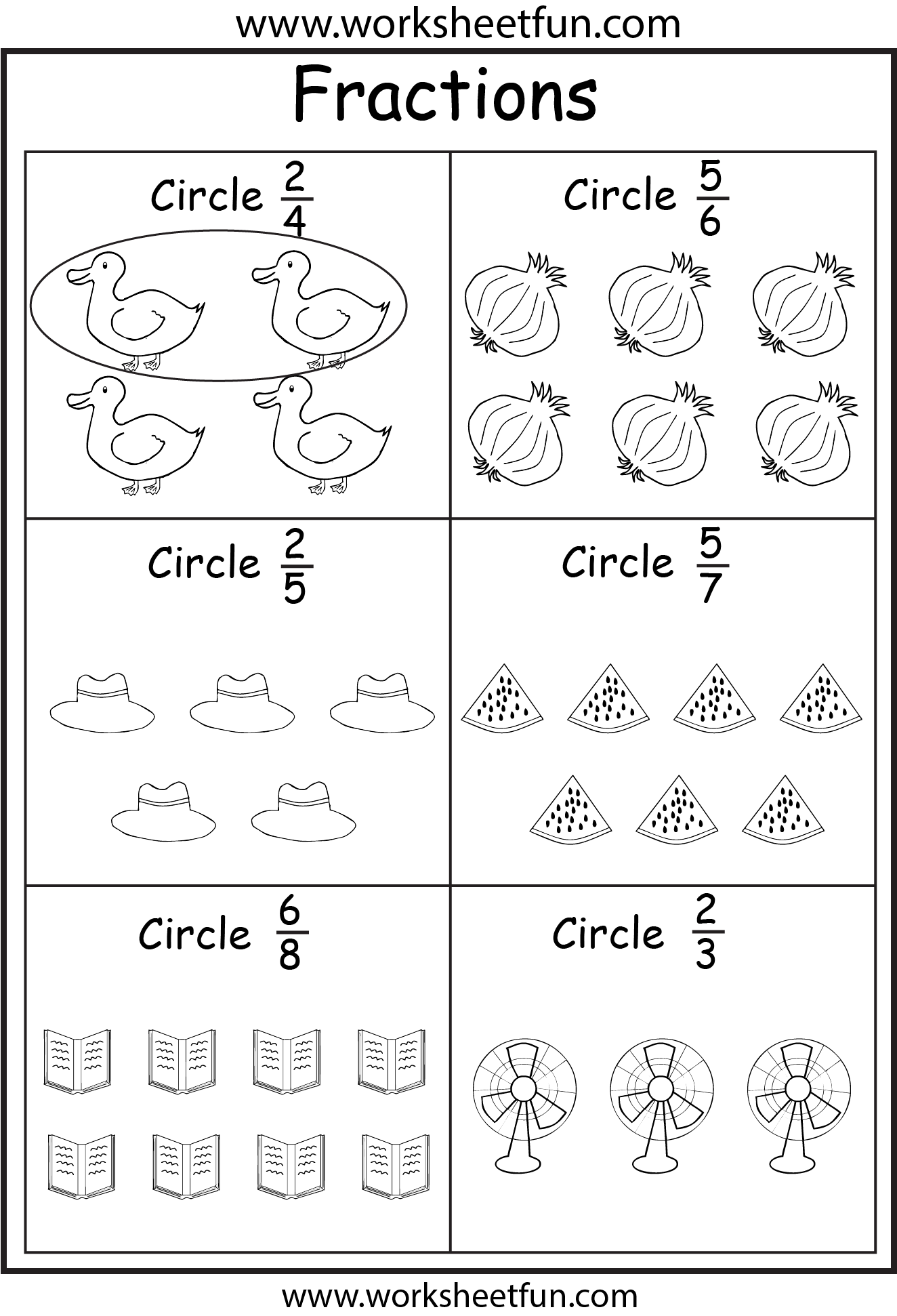 Fraction Worksheets Free Printable