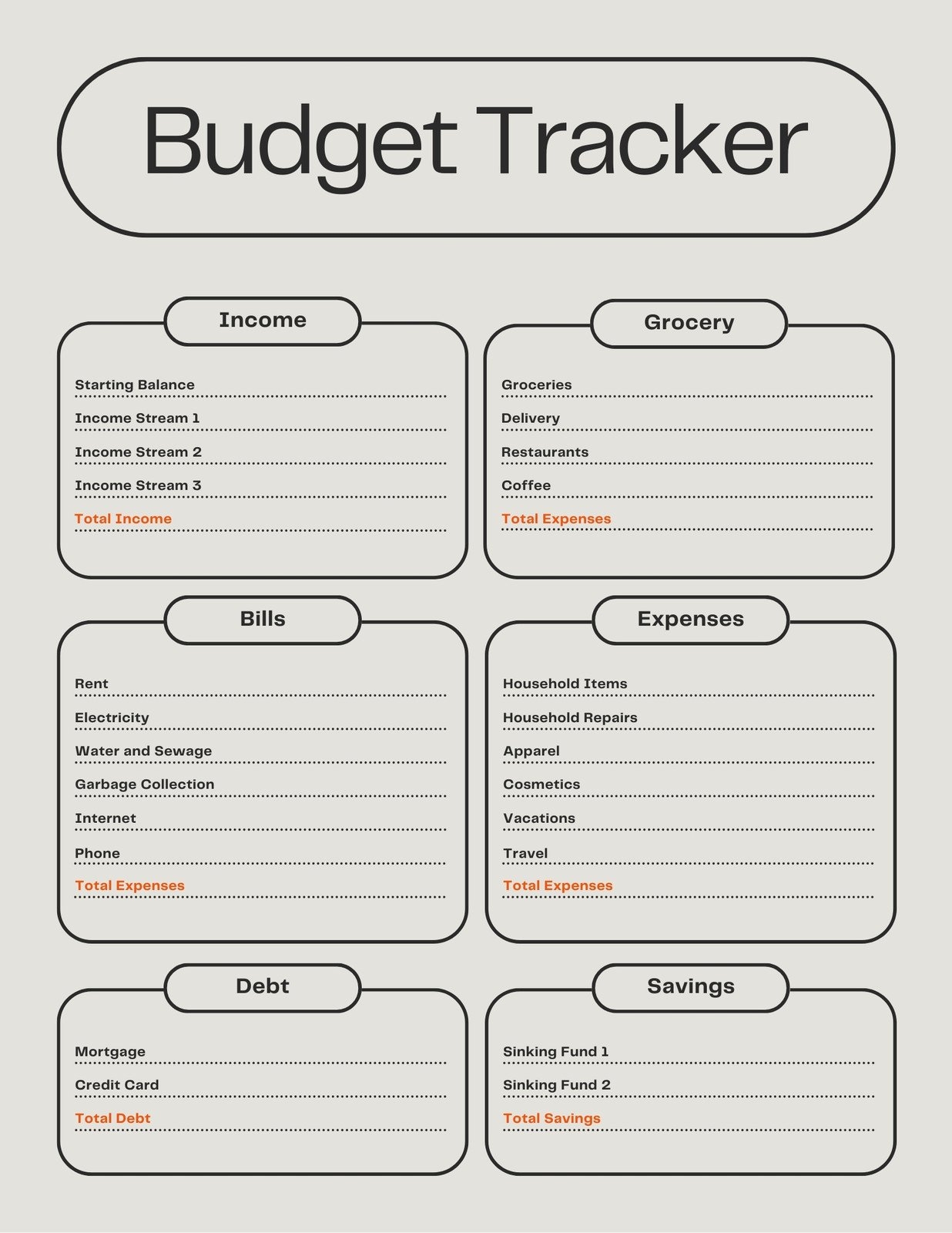 Free And Customizable Budget Templates Worksheets Library