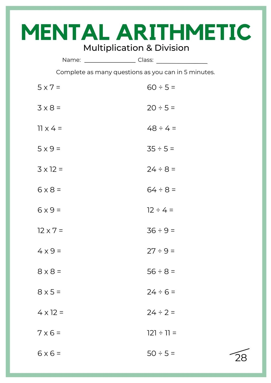 Free And Customizable Division Templates Worksheets Library