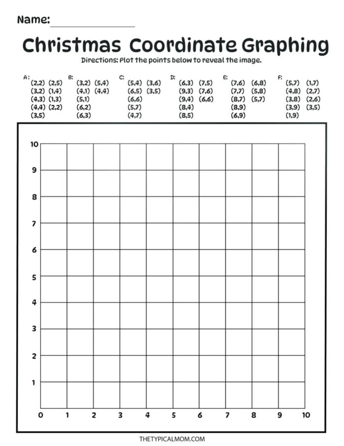 Free Coordinate Graphing Mystery Picture Worksheets PDF Worksheets 